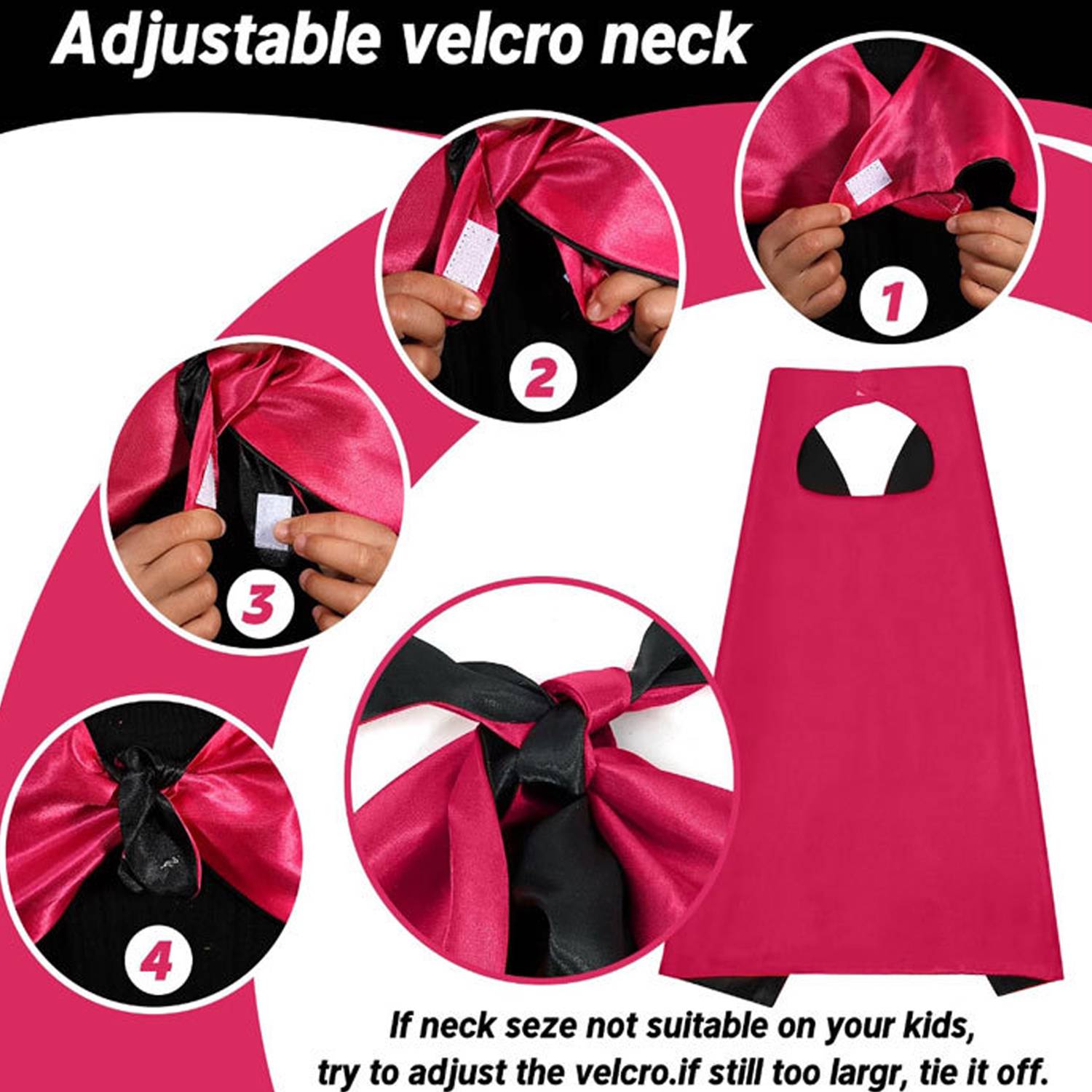 Kids Halloween Cape Costume w/ Mask 3