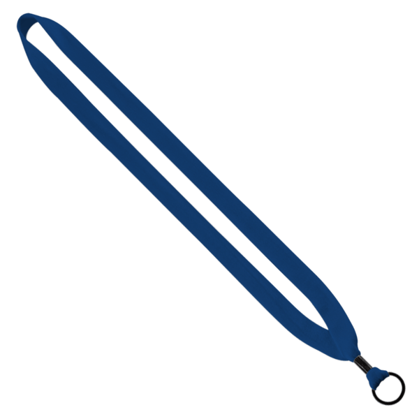 3/4" Cotton Lanyard with Metal Crimp & Split-Ring 30