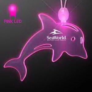 Acrylic Dolphin Shape Necklace with LED 3