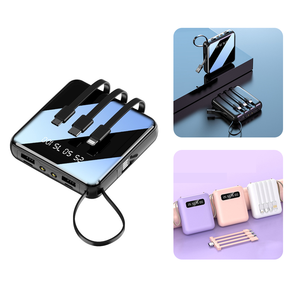 4500Mah Mini Power Bank With three charging cables