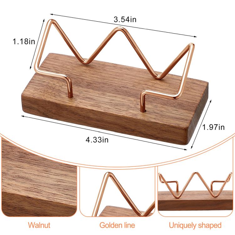 Wood Business Card Holder for Desk 1