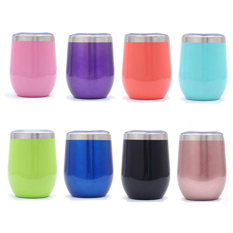 12 oz Tumbler Double-insulated Stainless Steel Wine Cup 2