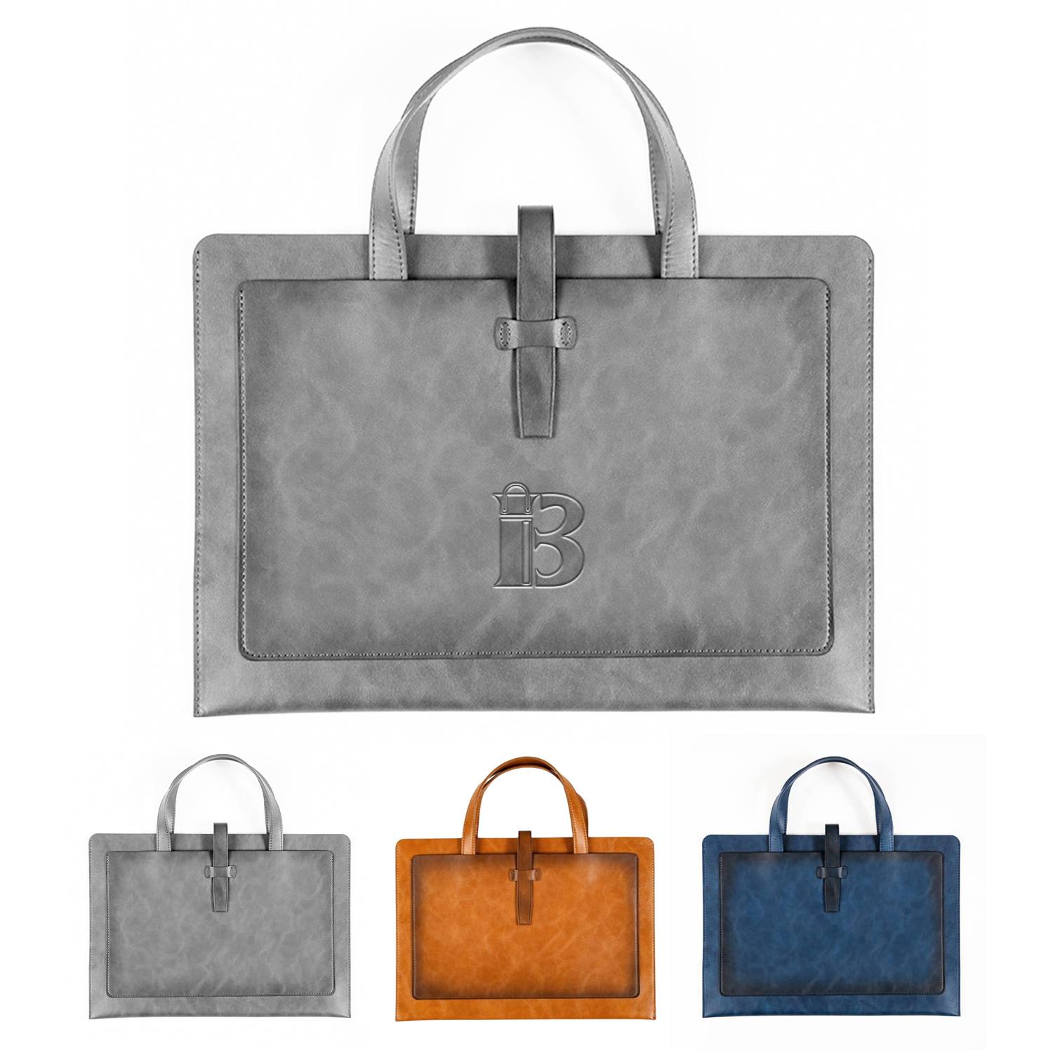 Portable PU Leather Buckle Briefcase 1