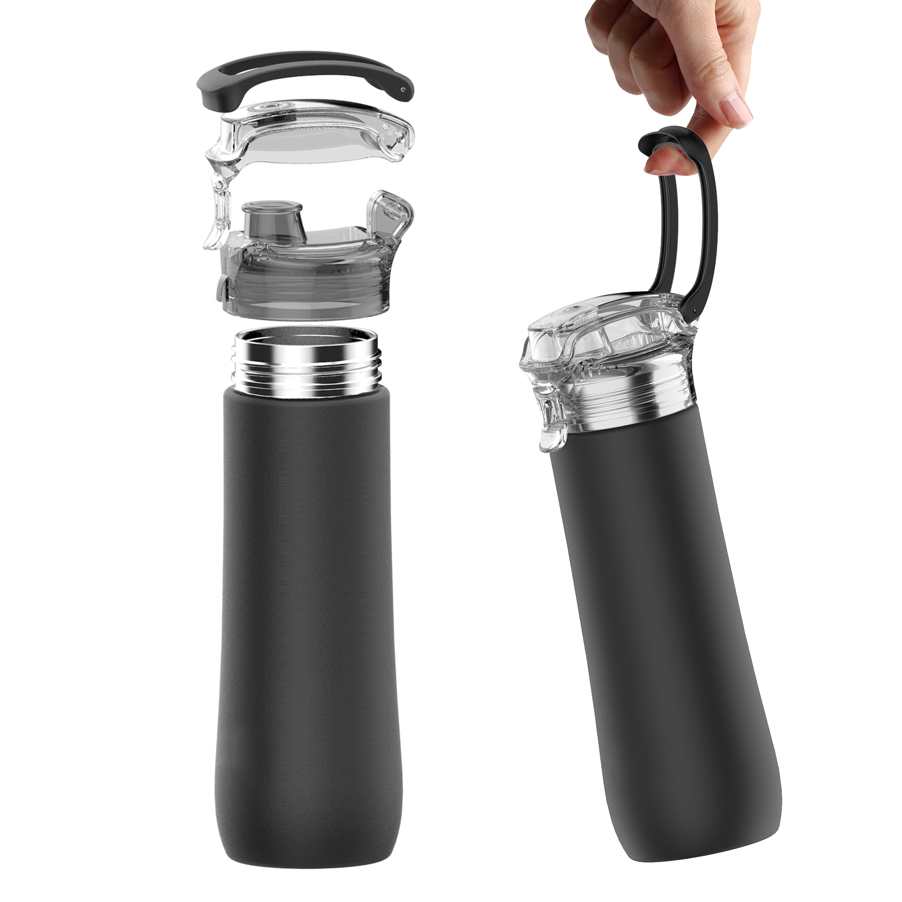 23 oz. Double Wall Stainless Steel vacuum Insulated water Bottle/Mug, custom water bottle with logo imprint 2