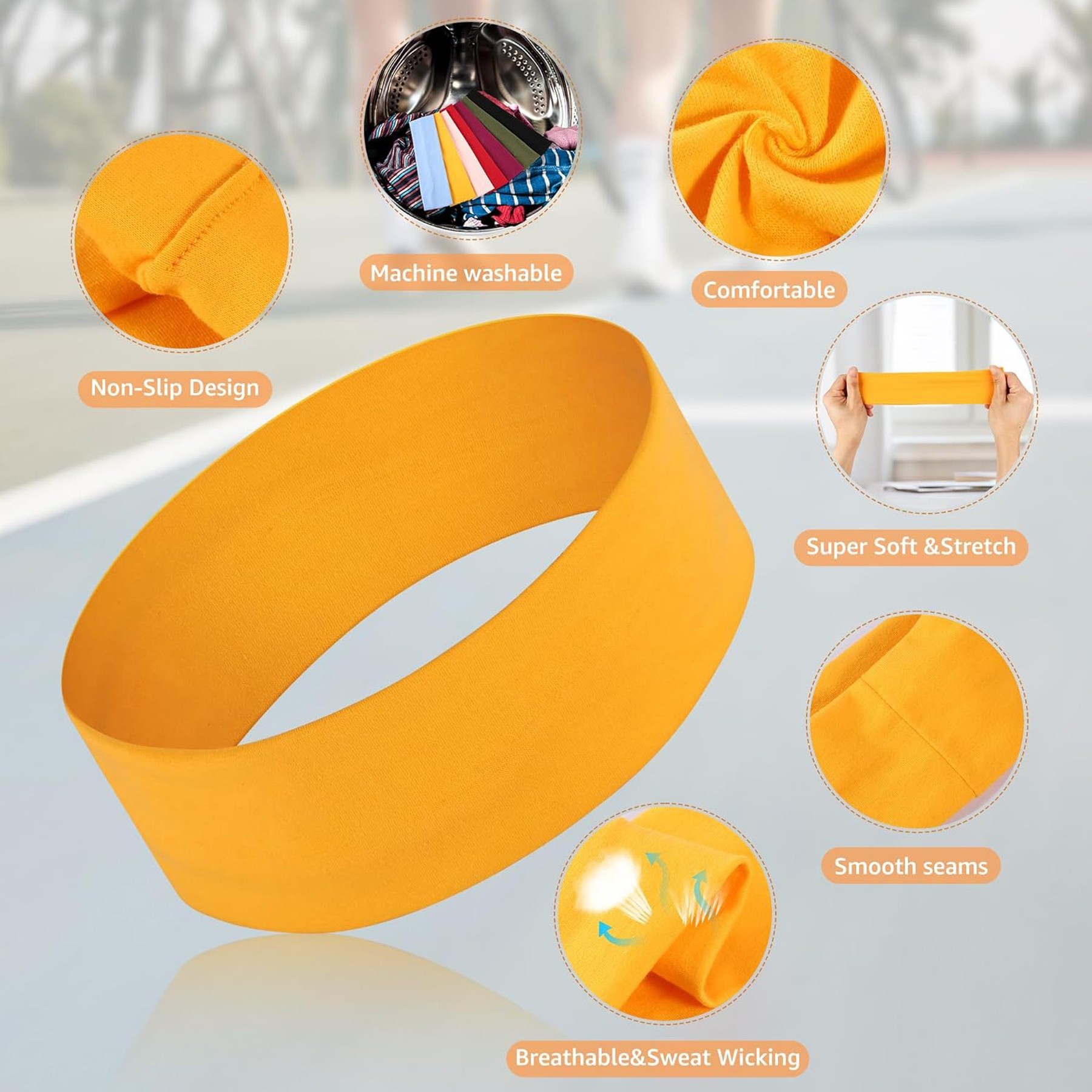 Solid Color Stretchy Headbands 18
