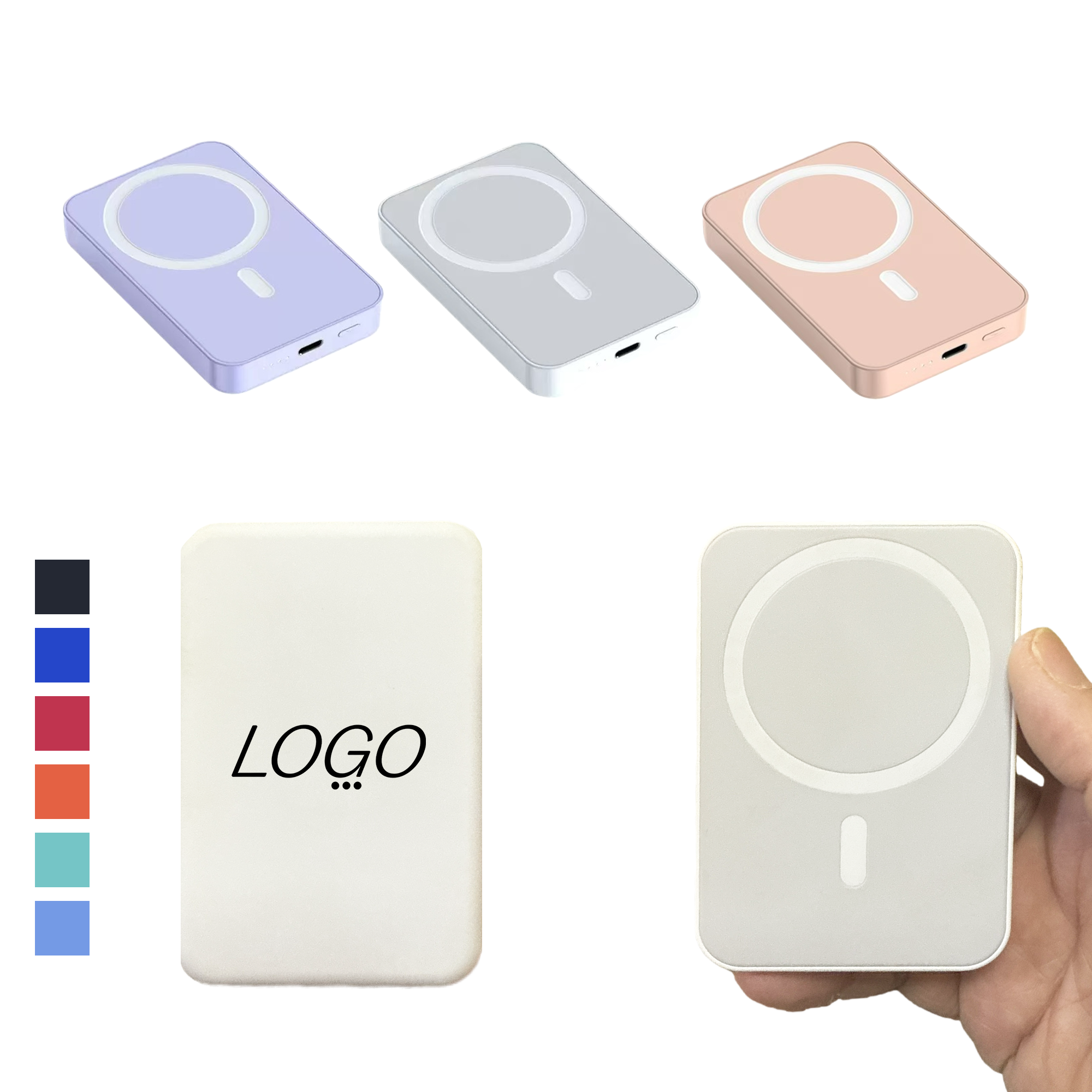 Portable 5000 mAh Magnetic Wireless Power Bank 2
