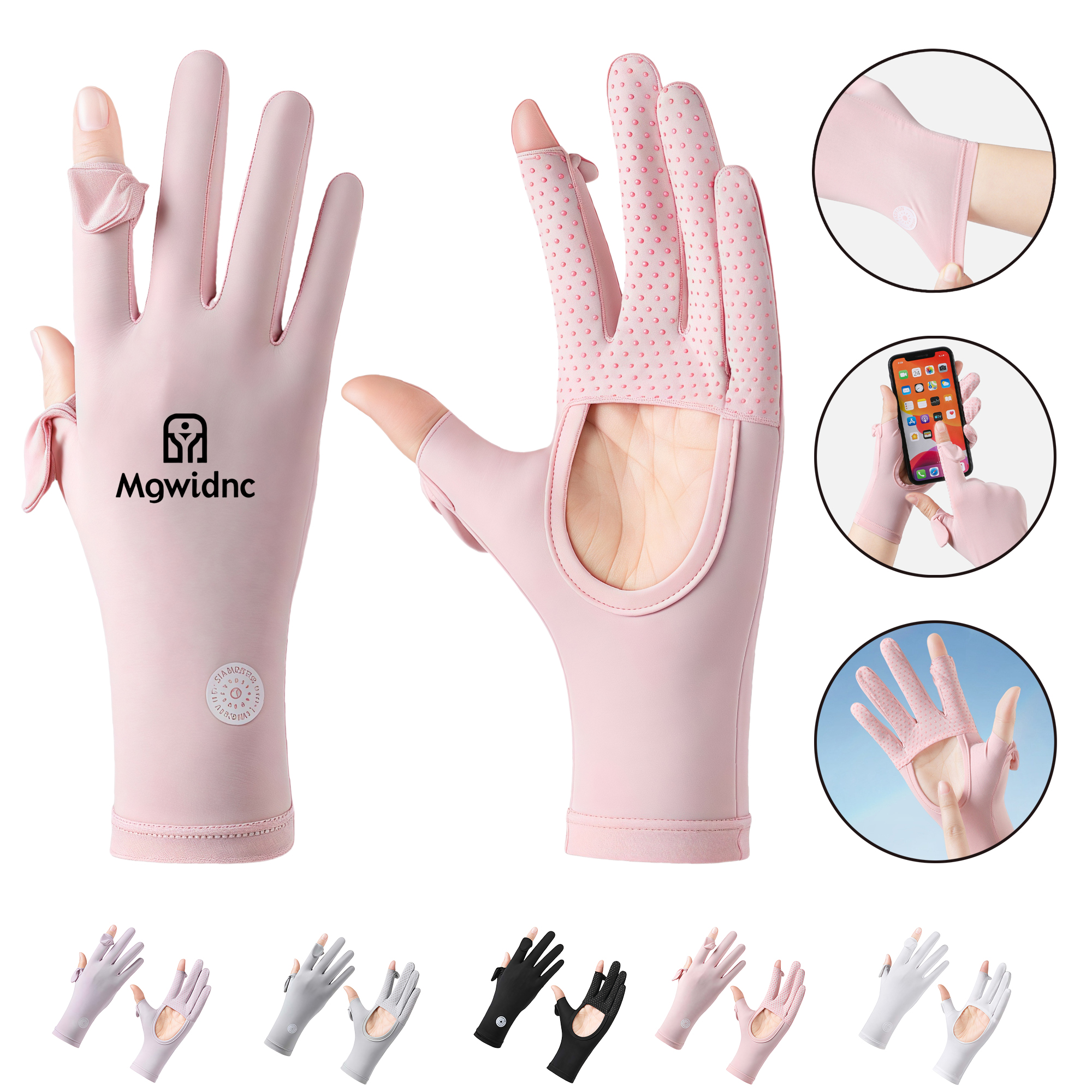 Summer Cooling UV Protection Touchscreen Anti-Slip Breathable Stretchable Unisex Gloves for Outdoor