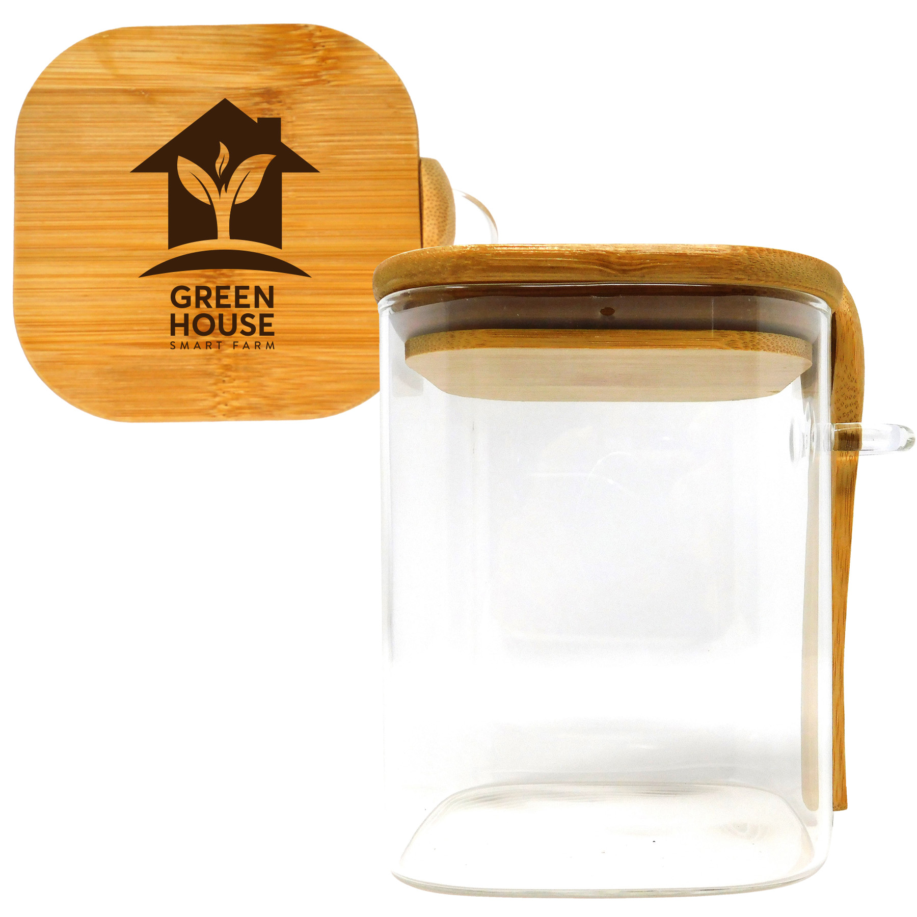 Chun Glass & Bamboo Storage Container 4