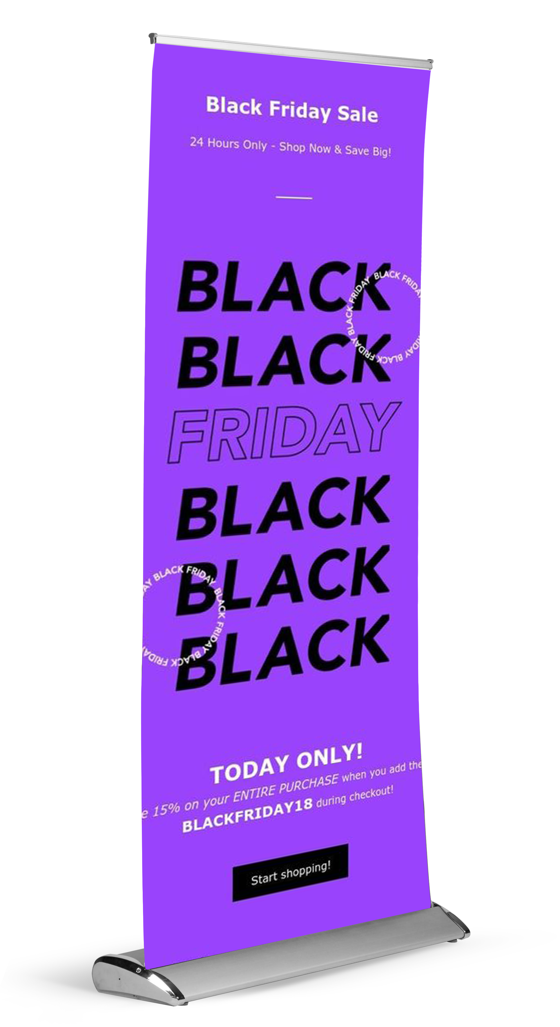 34"x79" Single-Sided Premium Retractable Banner 1
