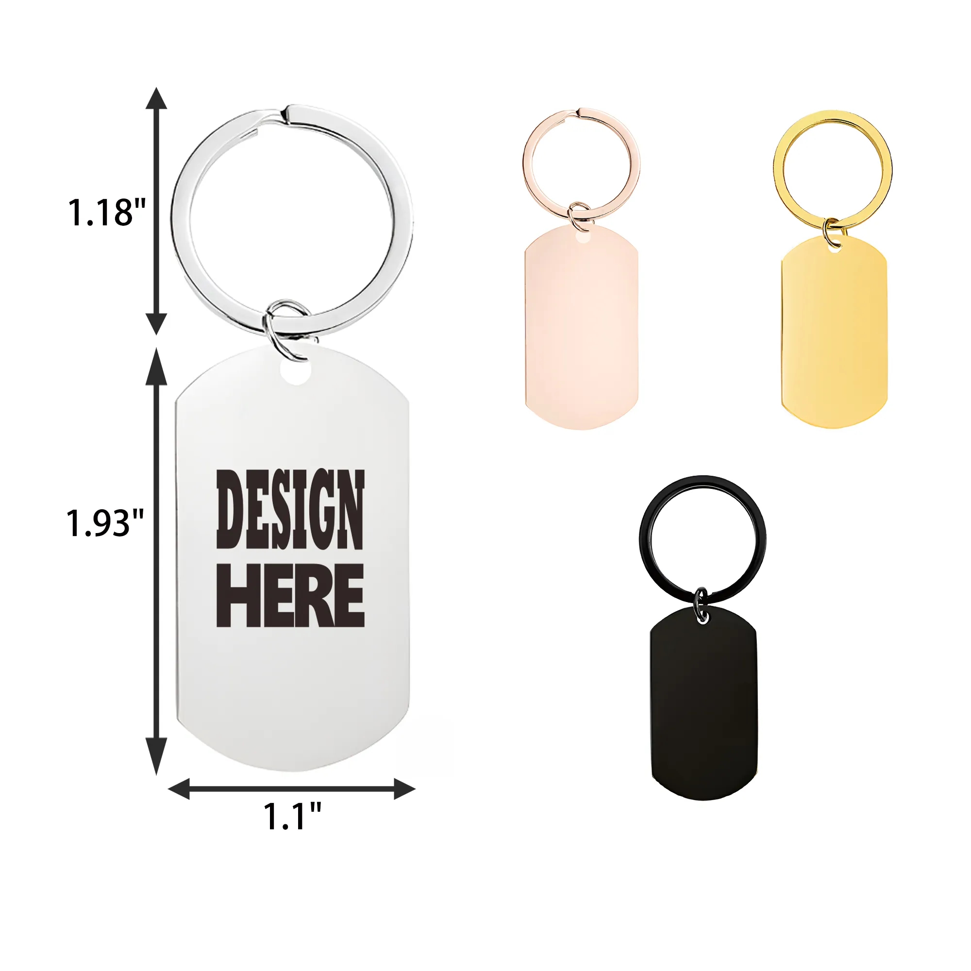 MOQ 50 PCS Stainless Steel Keychain 2