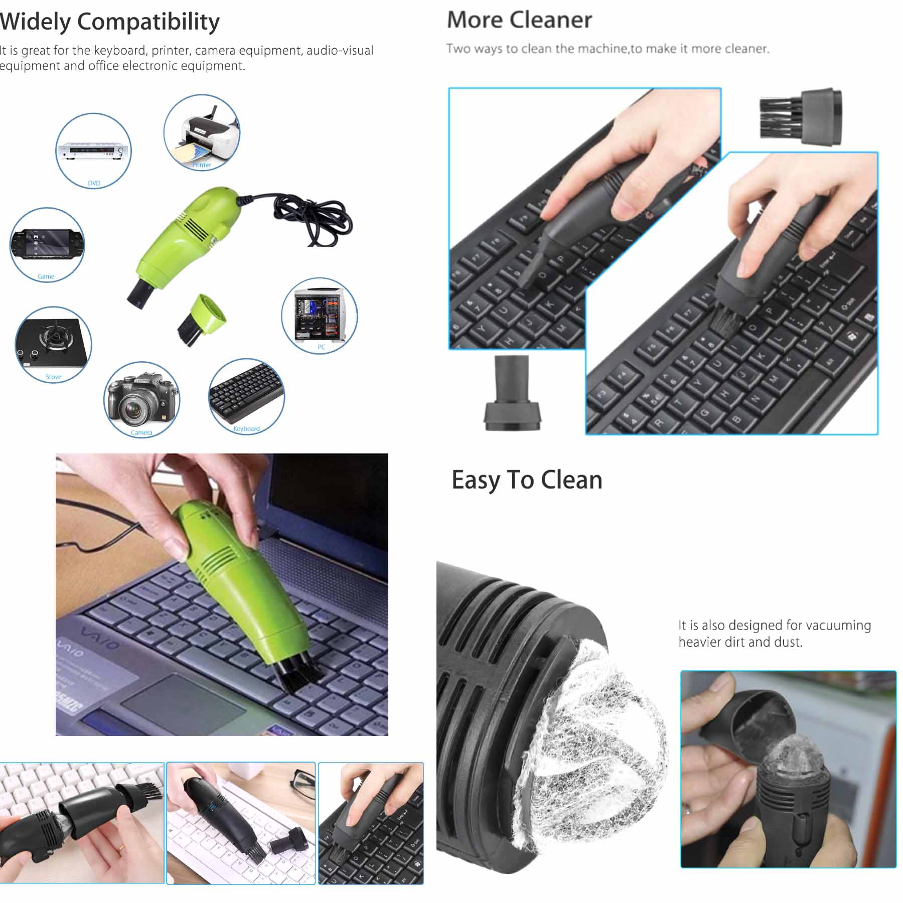 iBank ® Mini USB Vacuum Keyboard Cleaner 1