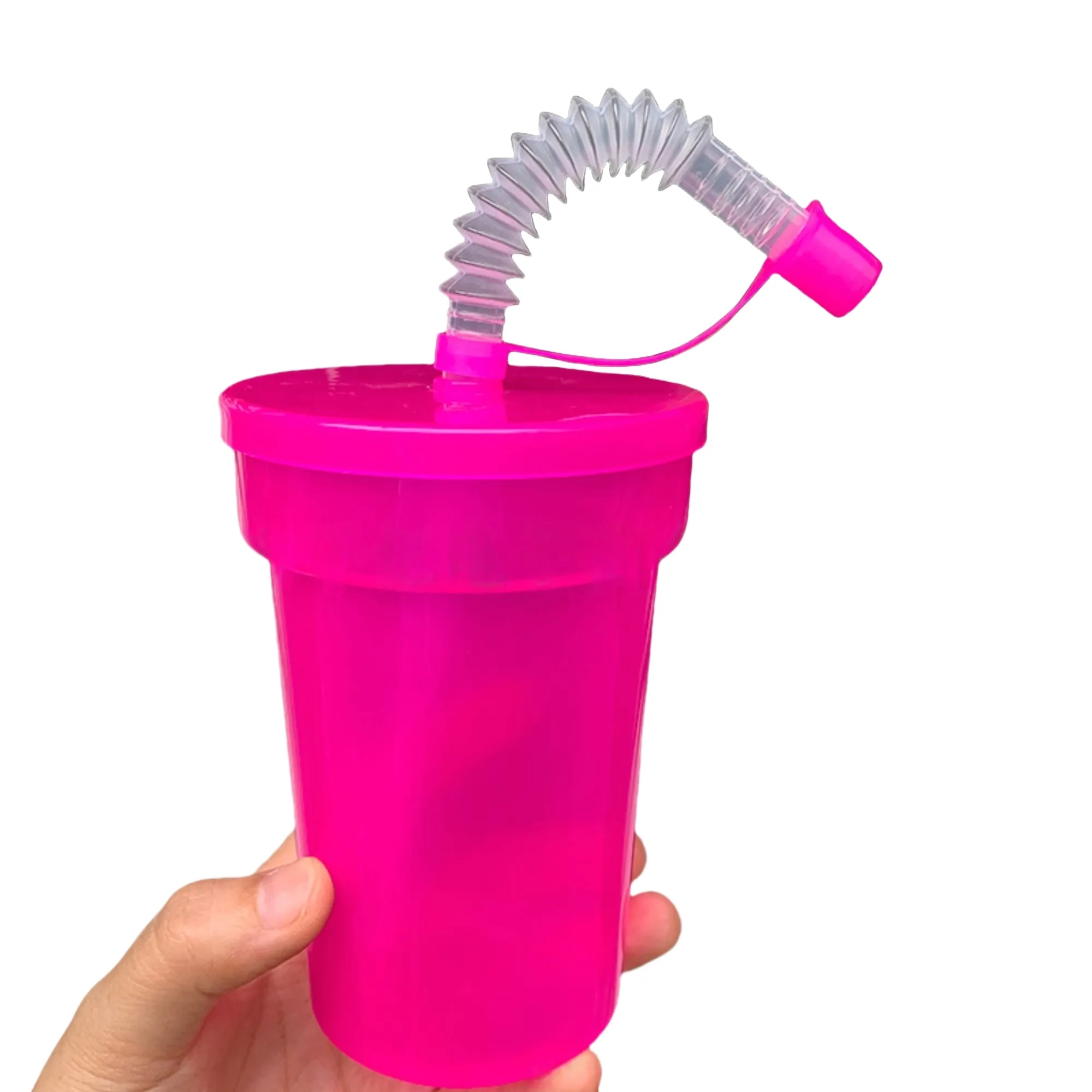 12oz Colored Plastic Straw Cup 6