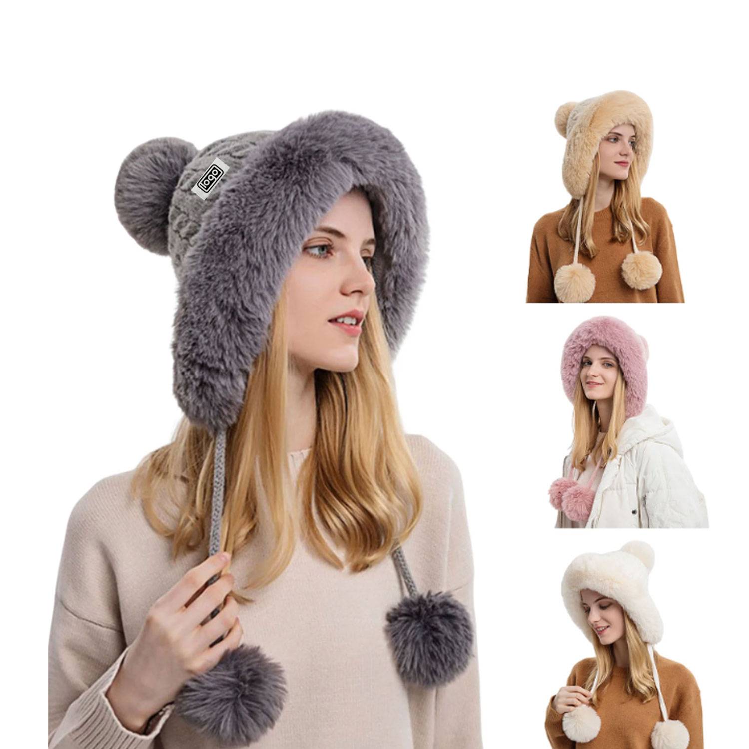 Women Winter Wool Cover Ear Hat 5