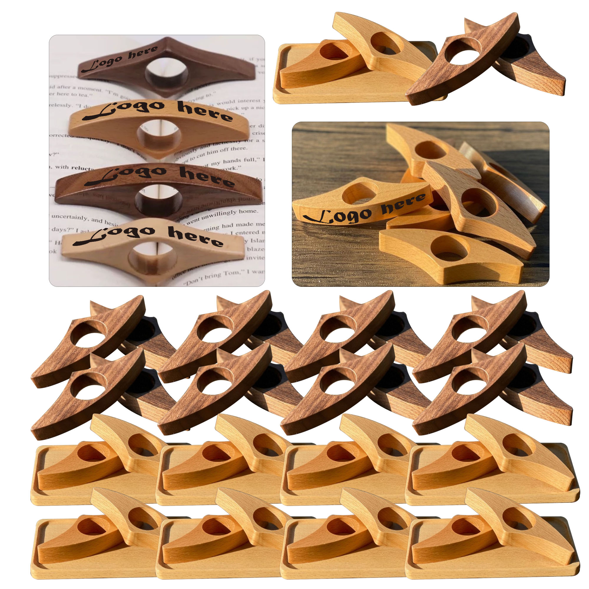 MOQ100 Walnut Wood Reading Ring 2