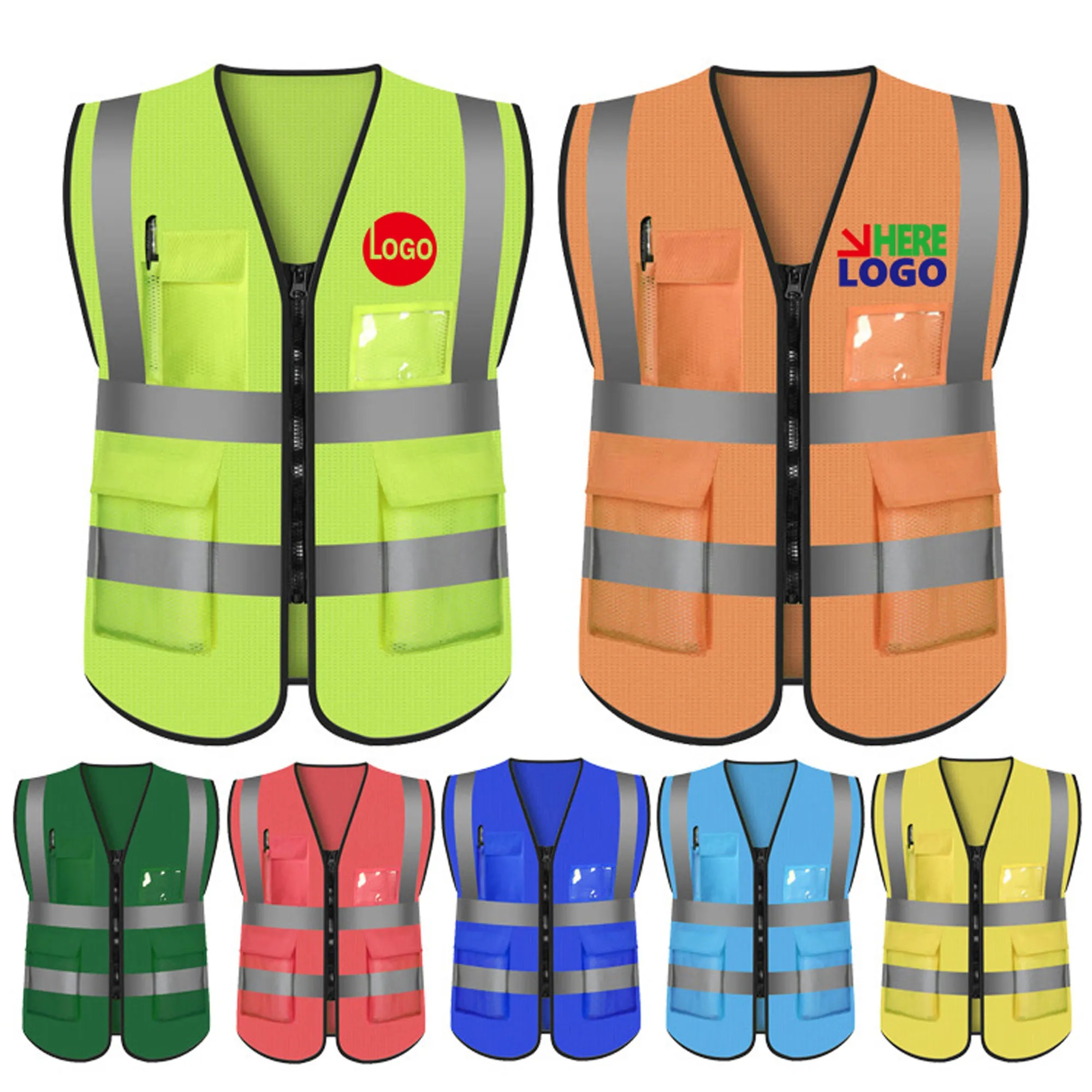Mesh Reflective Strips Safety Vest