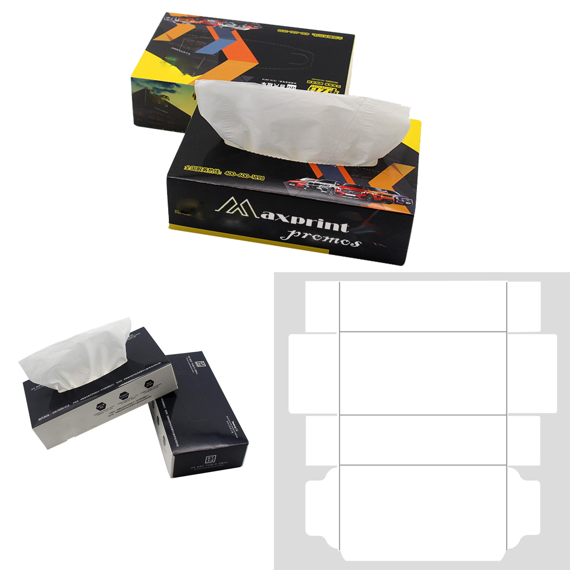 Fullcolor Custom Large Rectangle Napkin Box 2