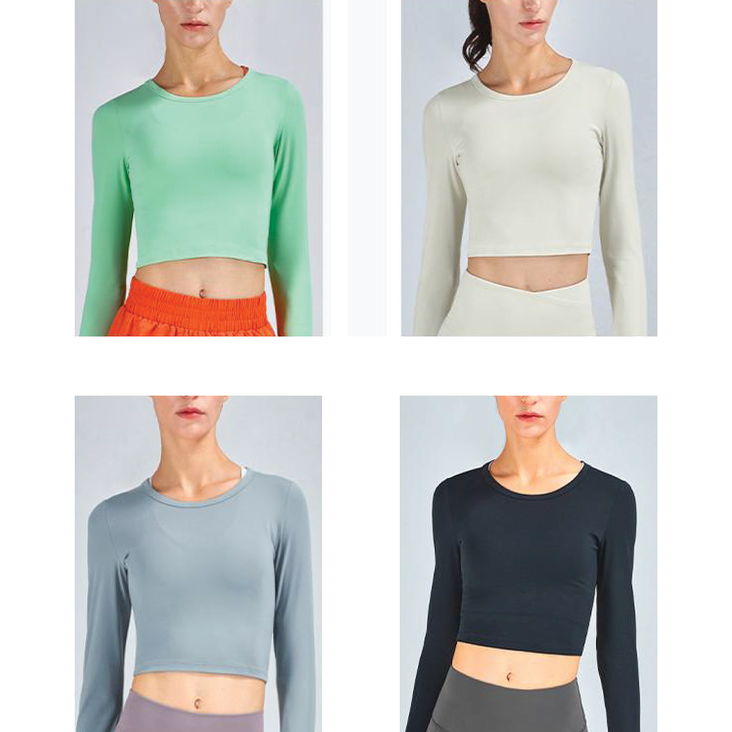 Yoga Cropped Long Sleeve T-Shirt 2