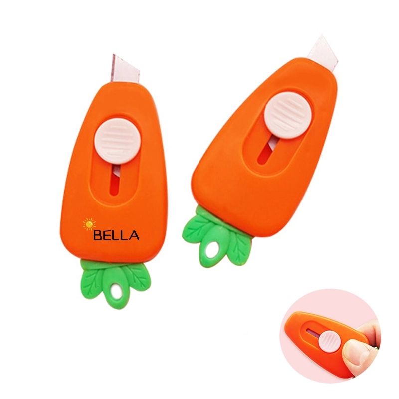Mini Retractable Knife Cute Carrot Box Cutter Letter Opener 4