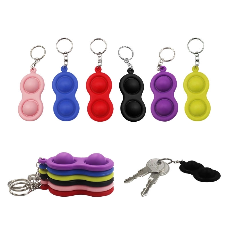 Silicone Push Pop Bubble Toy Key Chain 4