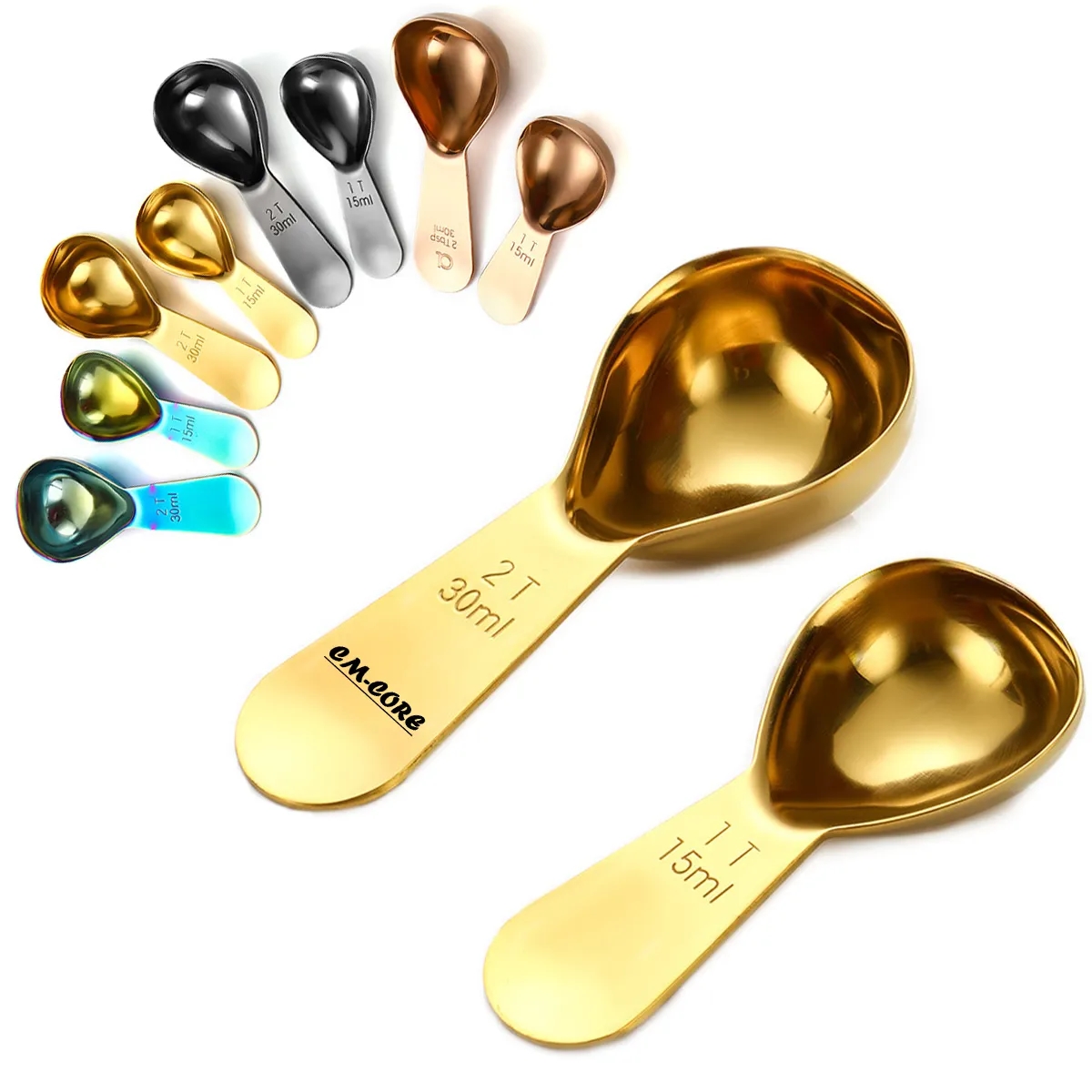 Short Handle Stainless Steel Coffee Measuring Spoon 2
