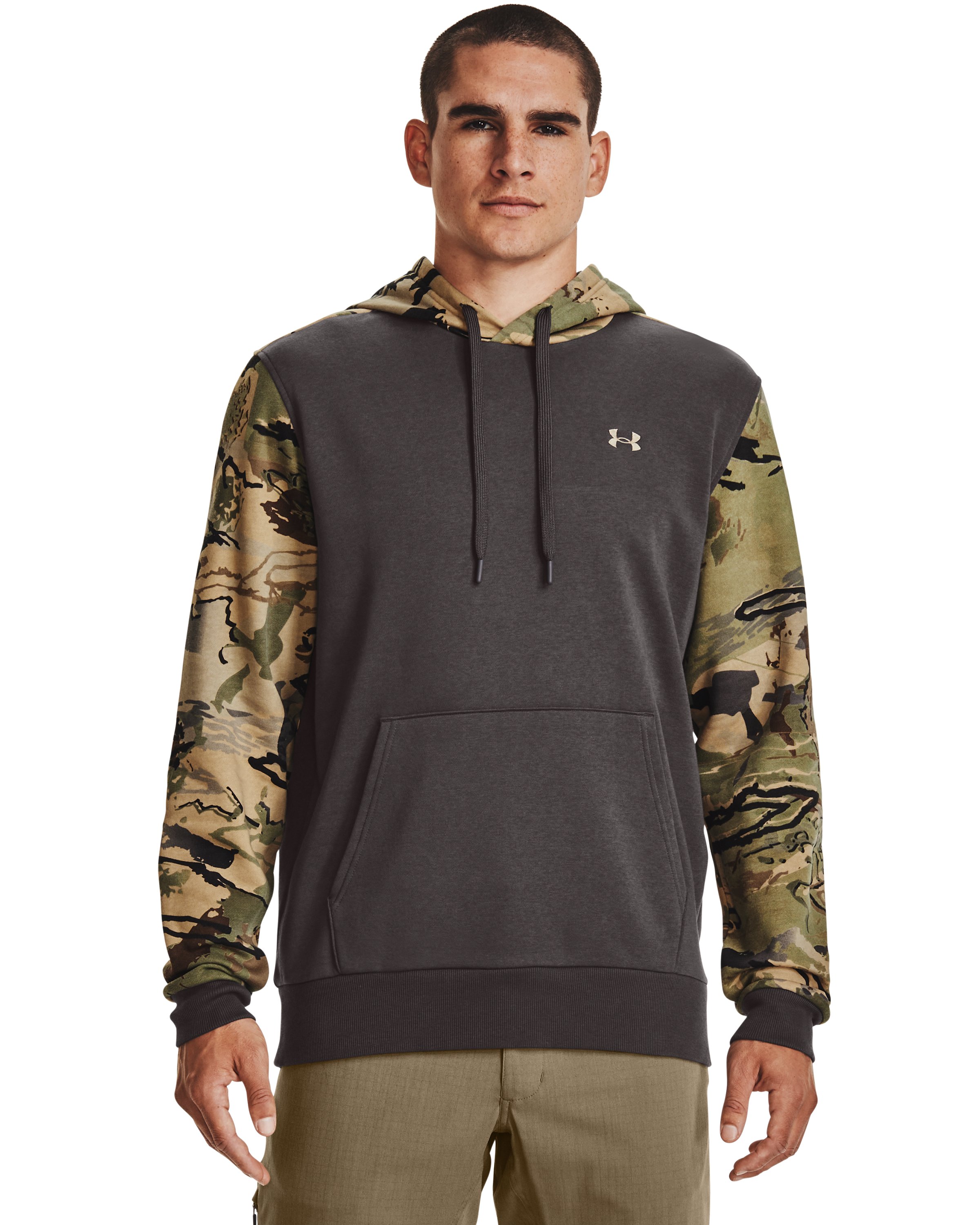 Men's UA Rival Fleece Blocked Hoodie, custom hoodie or sweatshirt with logo imprint 7