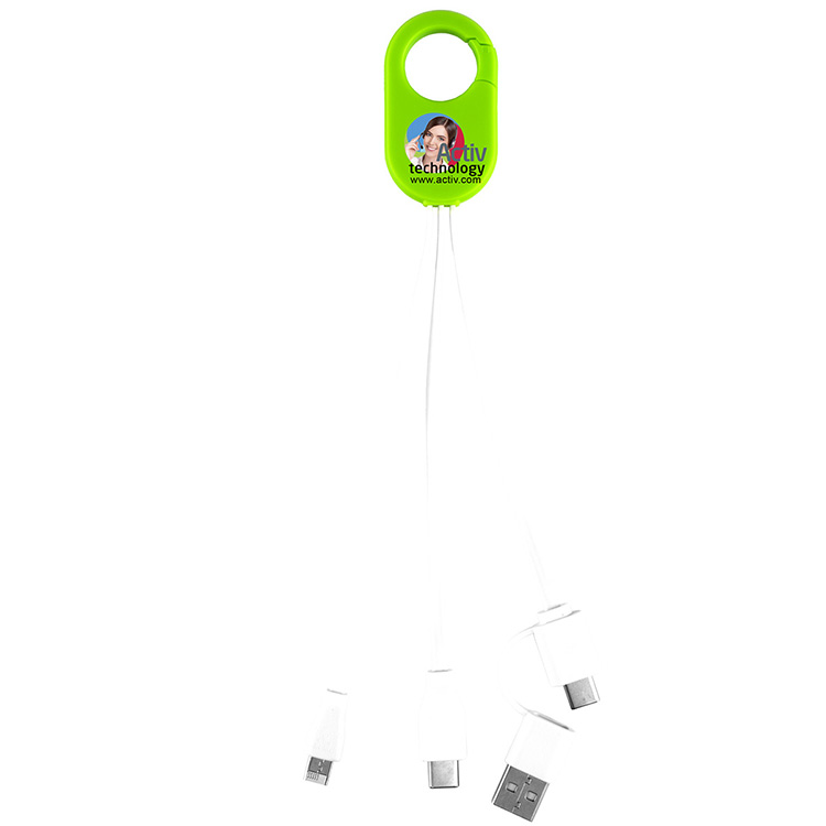 "WEBER" 5-in-1 Cell Phone Charging Cable with Carabiner Clip 29