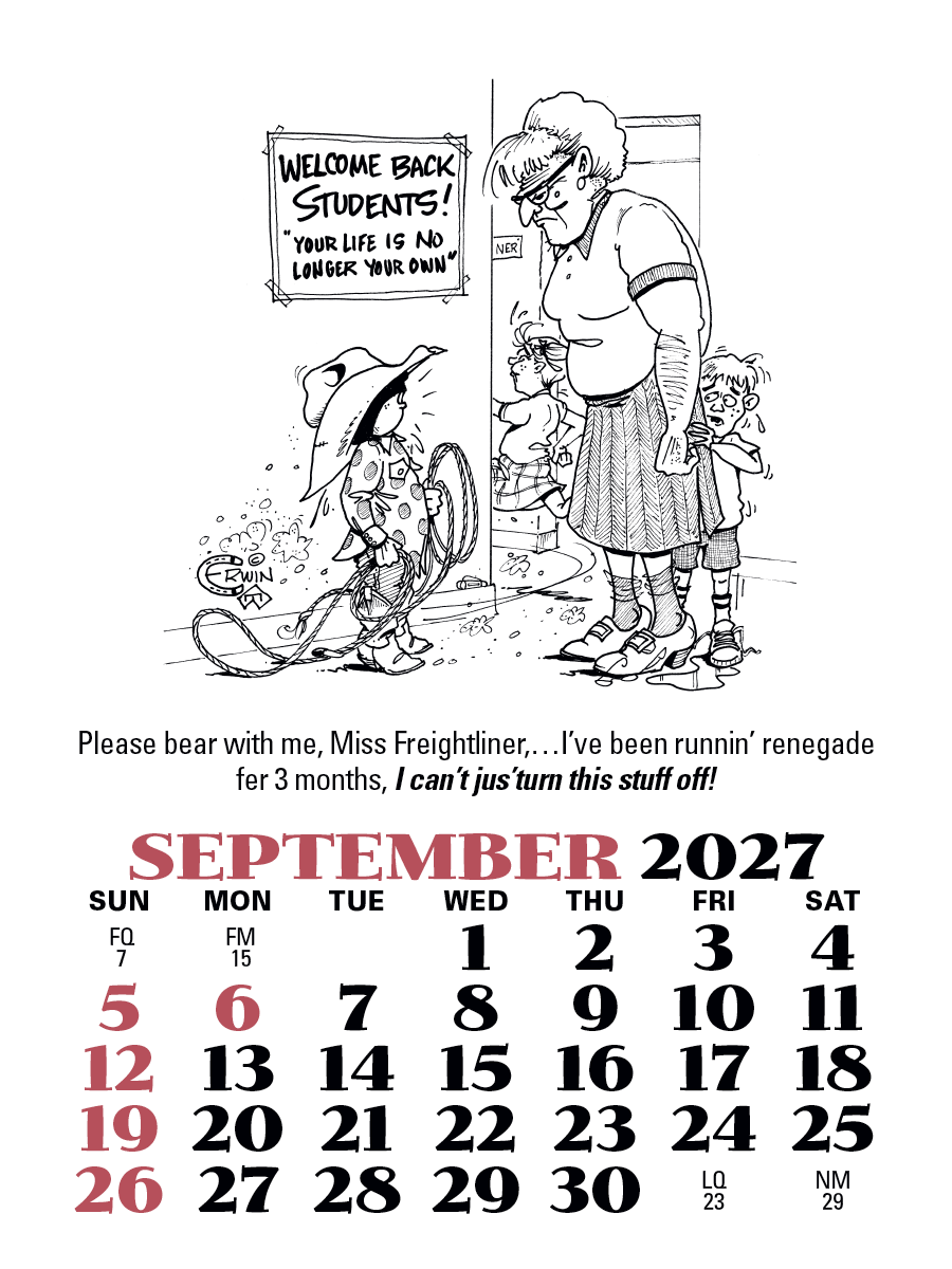Triumph® Calendars Press-N-Stick Cowboy Calendar 1172