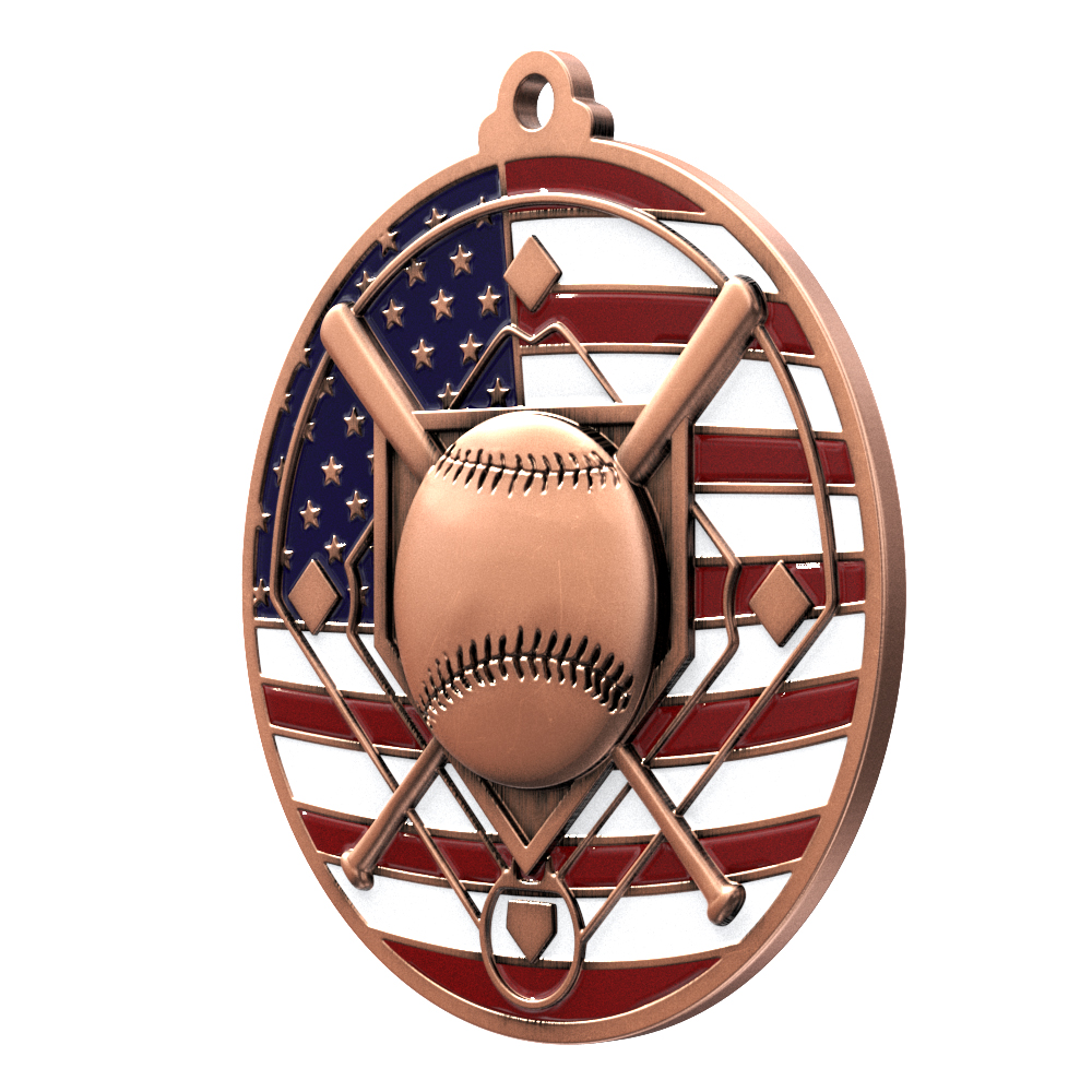 Baseball Patriotic Medallion (2-3/4") 4