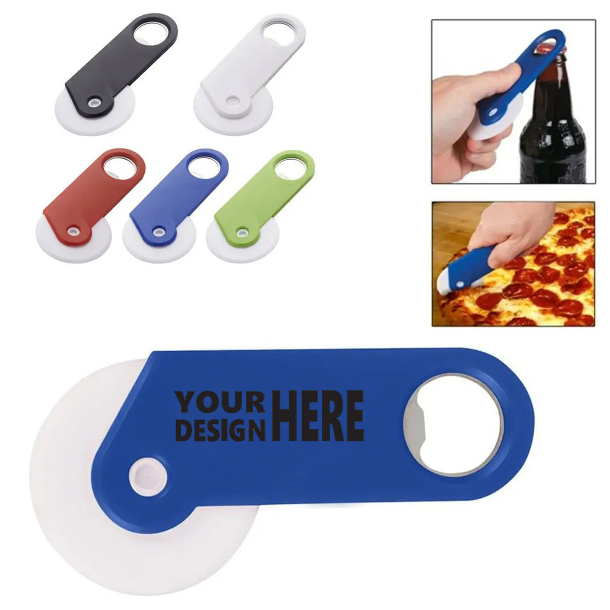 Round Pizza Cutter With Bottle Opener 2