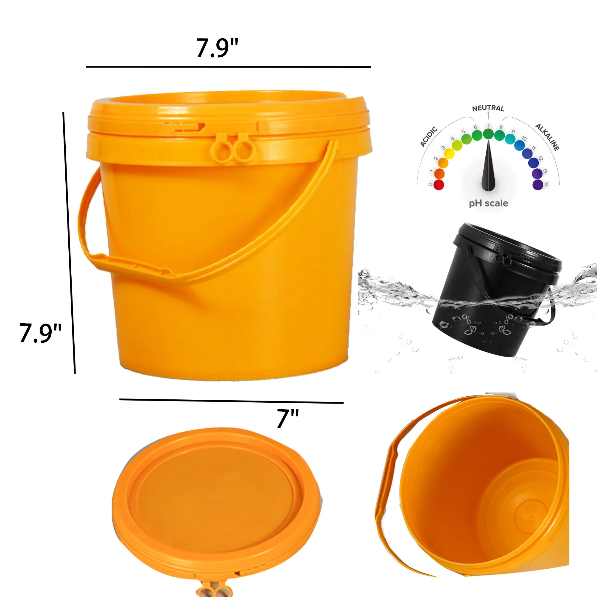 PP Food Grade Sealed Barrel Pull Ring Lid 1 Gallon 5