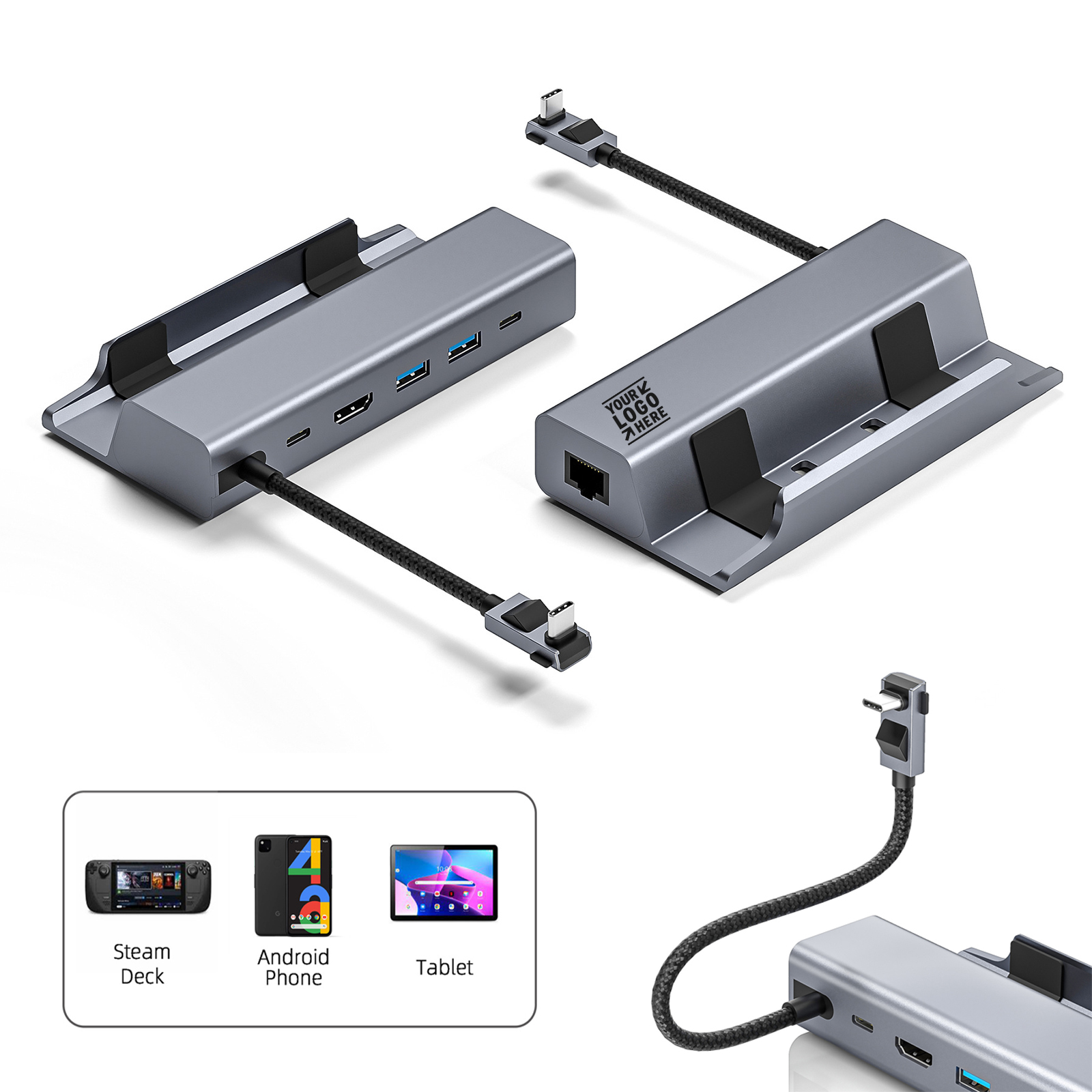 6-in-1 Docking Station Compatible with Steam Deck 2