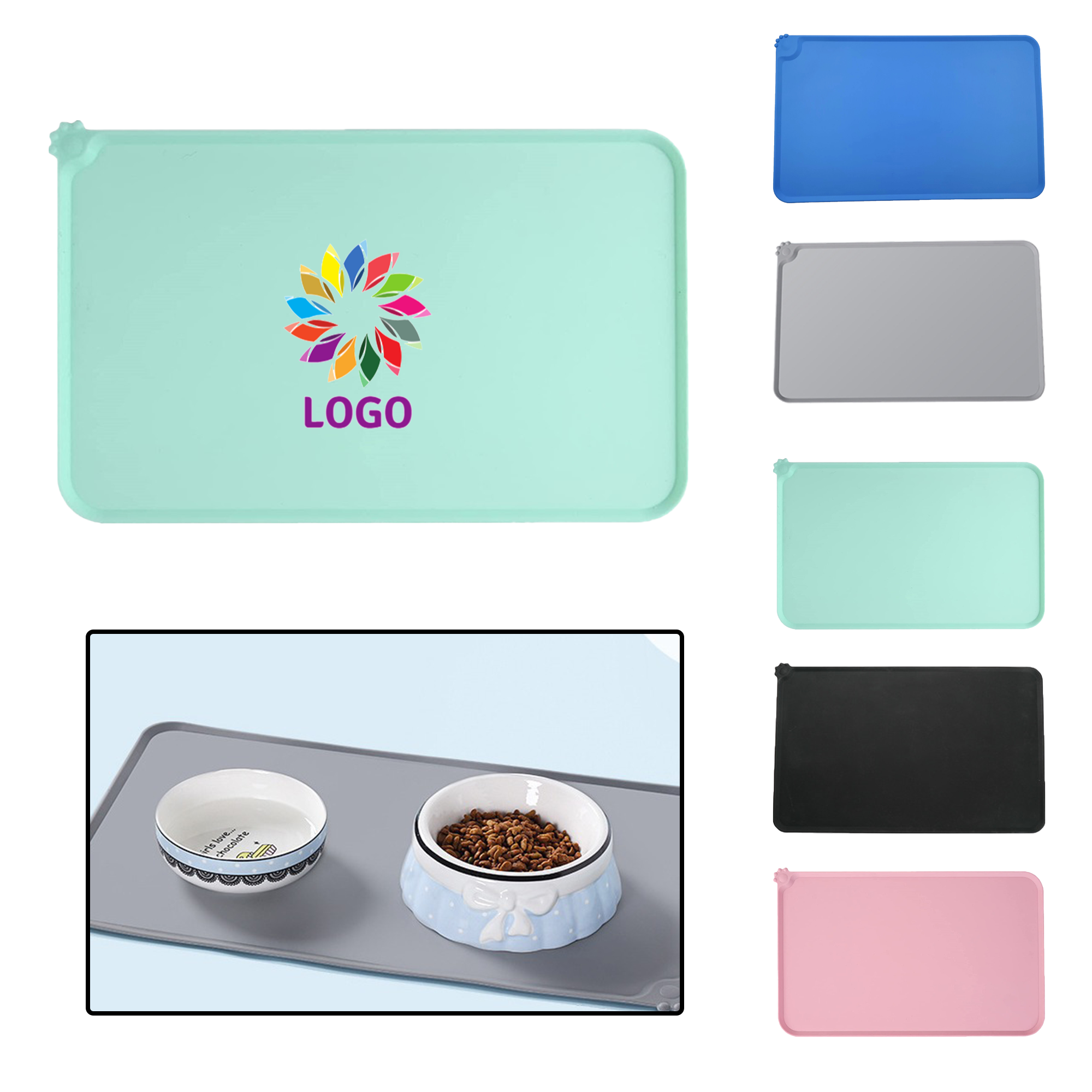 Multicolor Silicone Pet Placemats 3