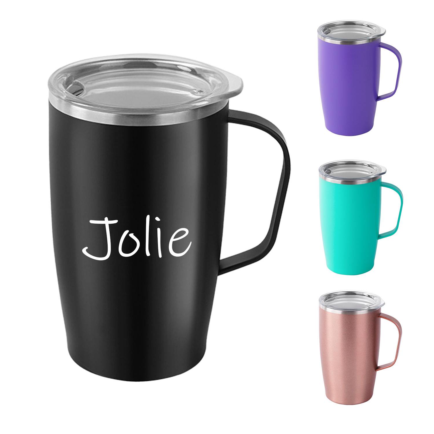 24 Oz. Stainless Steel Mug with Handle 1