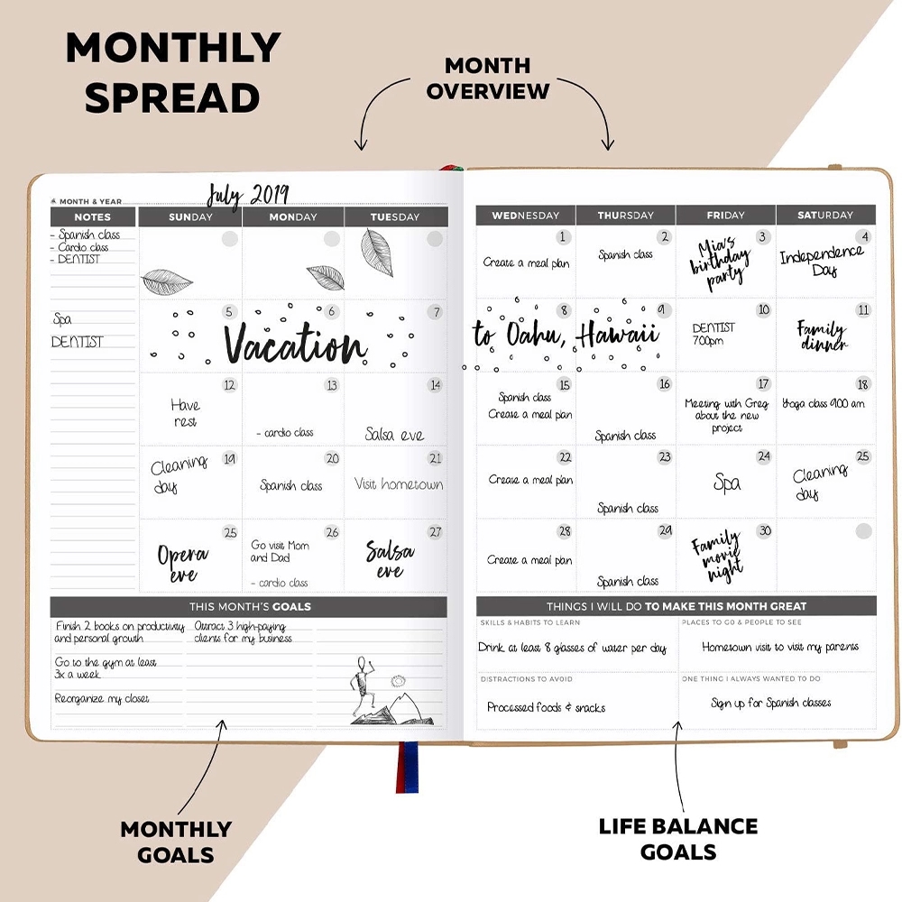 2024 A5 Weekly & Monthly Life Planner 4