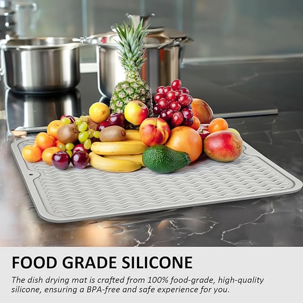 Silicone Dish Drying Mat for Multiple Usage 1