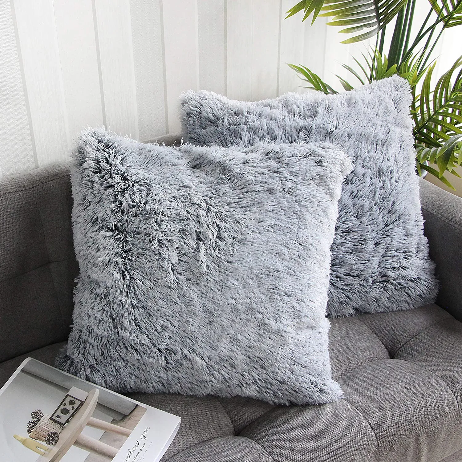 Luxury Series Super Soft Faux Fur Sofa Throw Pillow 4
