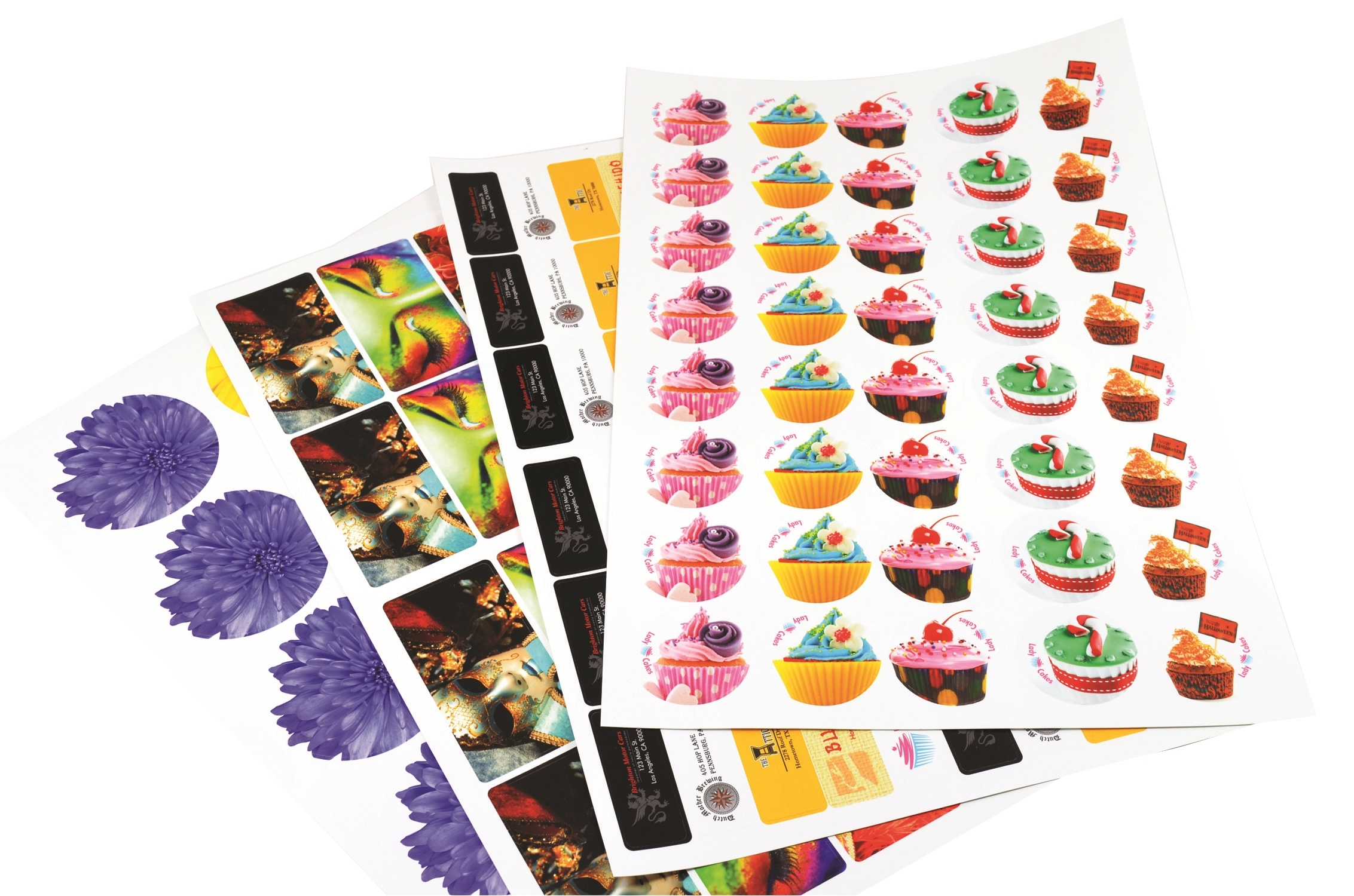 Sheet Stickers-1" x 2-5/8" Round Corner (60 per sheet) 3