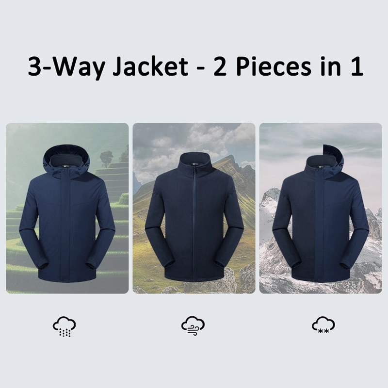 Waterproof Detachable 2-layer Hiking Jacket & Outdoor Coat 5