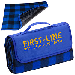 Plaid Barrel Fleece Picnic Blanket 40