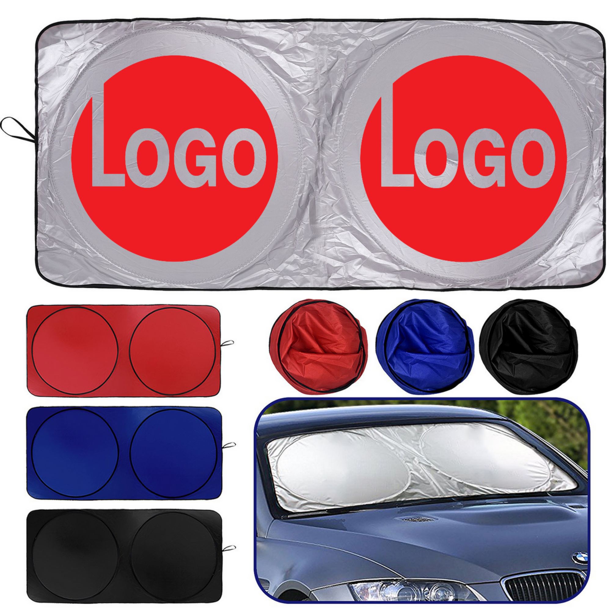 MOQ50 Car Folding Front Windshield Sunshade 28" L x 59" W 2