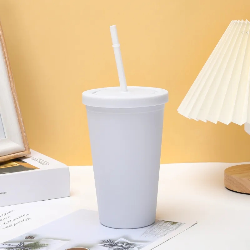 16oz Double Wall Tumblers W Straw Lid 5