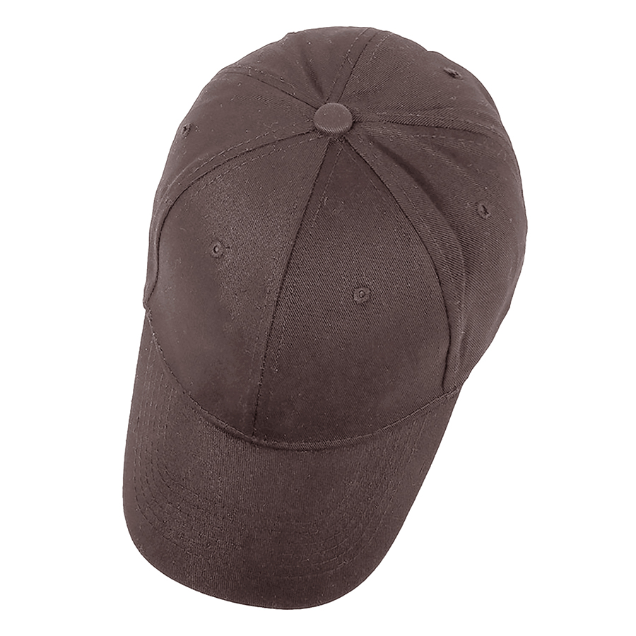 Stock Solid Color Cotton 6-Panel Baseball Cap w/ D-Ring 25