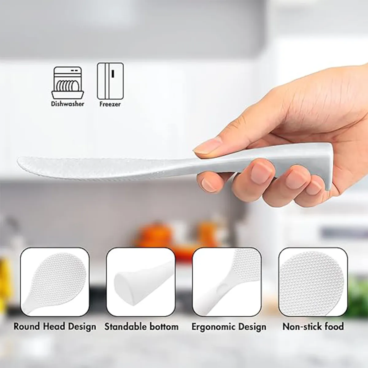 Silicone Standing Non Stick Heat Resistant Rice Paddle 2