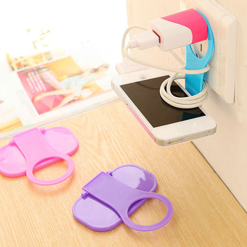 Folding Wall Charging Mobile Phone Holder Stand Cradle 4