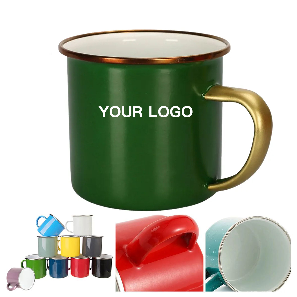Stainless Steel Coffee Mug with Easy Grip Handle 12