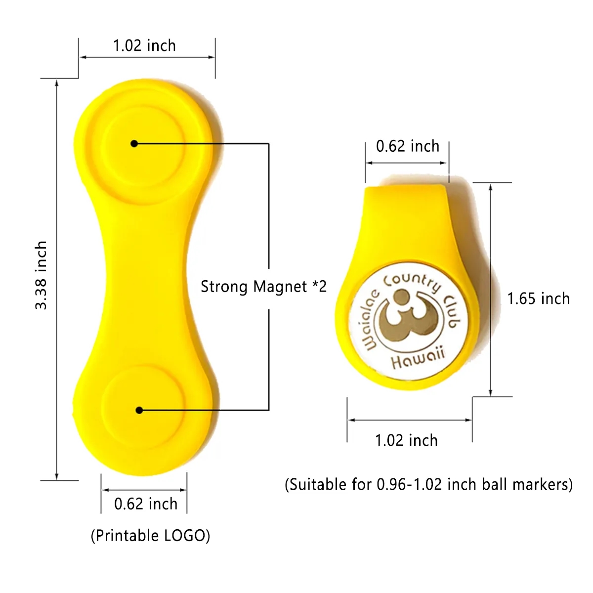 Personalized Golf Ball Marker with Silicone Hat Clip 6
