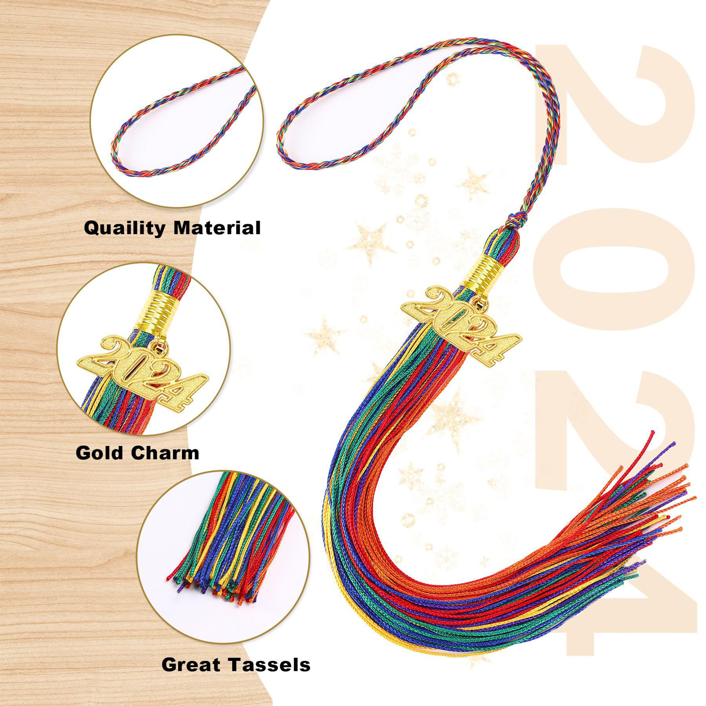 Polyester 10 Graduation Cap Tassel Pendant 12
