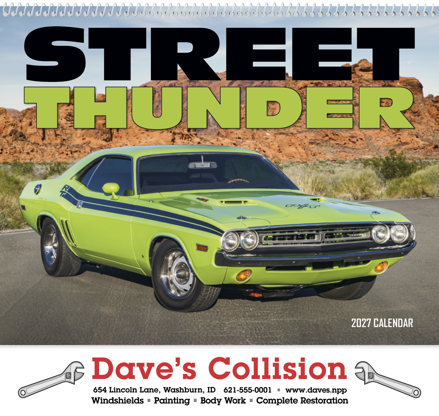 HotLine® Products Street Thunder Appointment Calendar - Spiral 34