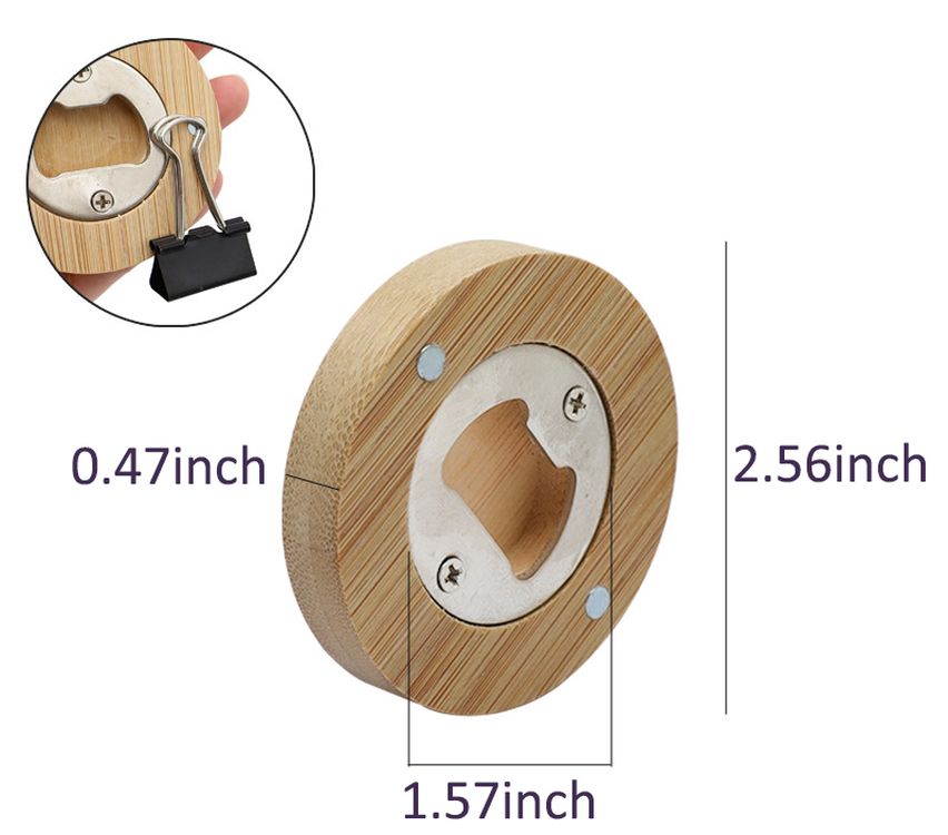 Eco-Friendly Wooden Opener with Magnetic 3