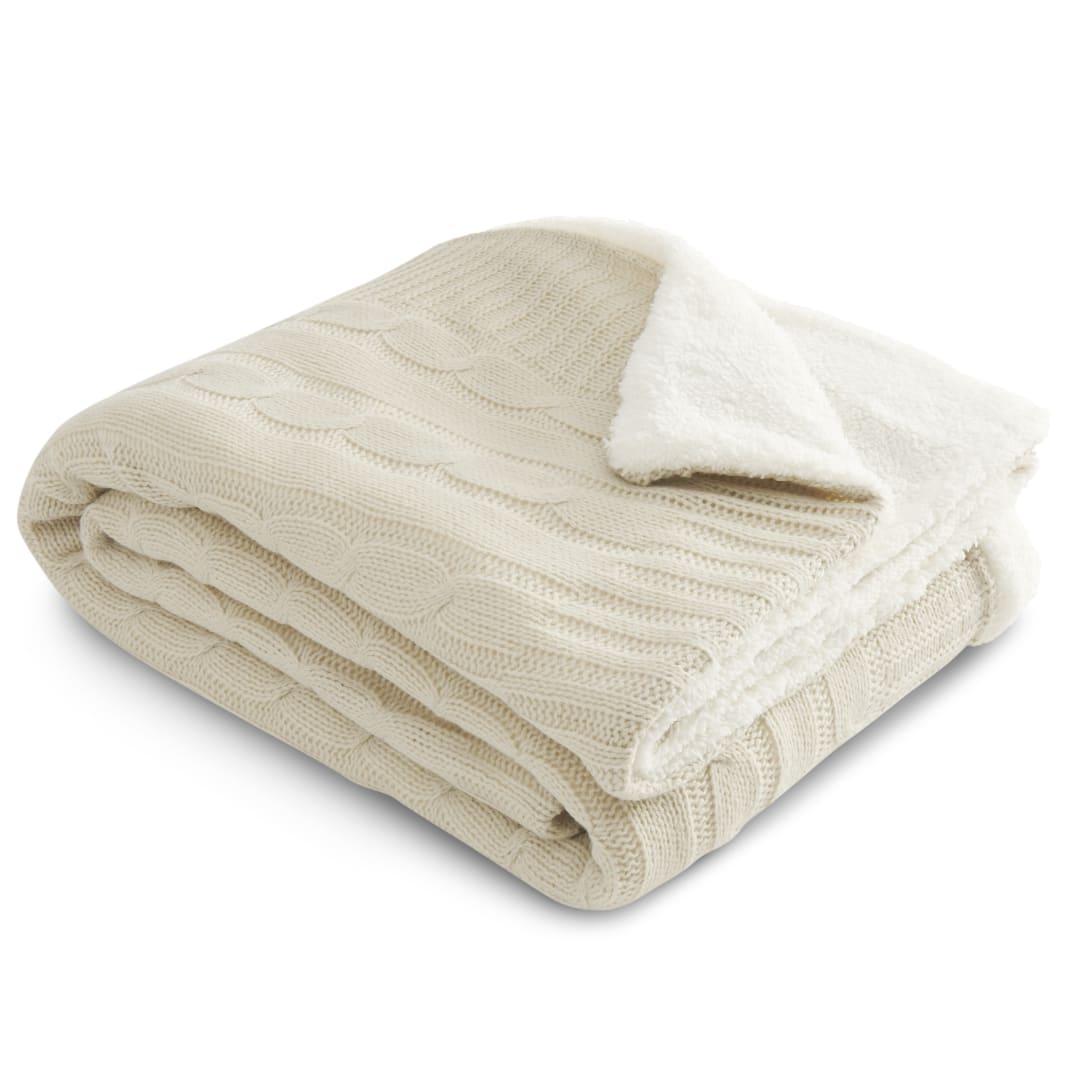 Field & Co.® Cable Knit Sherpa Blanket 74